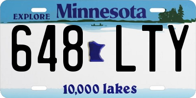 MN license plate 648LTY