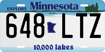 MN license plate 648LTZ