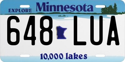 MN license plate 648LUA