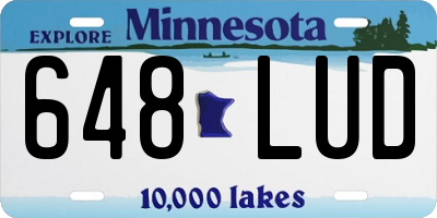 MN license plate 648LUD