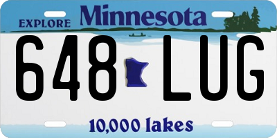 MN license plate 648LUG