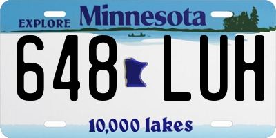 MN license plate 648LUH