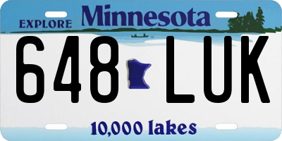 MN license plate 648LUK