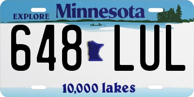 MN license plate 648LUL
