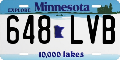 MN license plate 648LVB