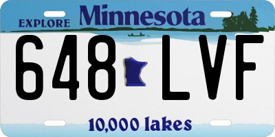 MN license plate 648LVF