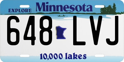 MN license plate 648LVJ