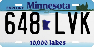 MN license plate 648LVK