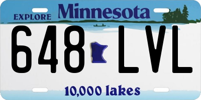 MN license plate 648LVL