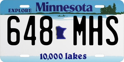 MN license plate 648MHS