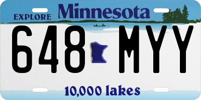 MN license plate 648MYY