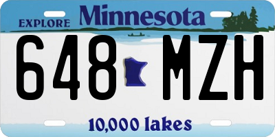 MN license plate 648MZH