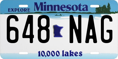 MN license plate 648NAG
