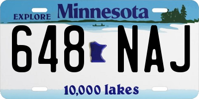 MN license plate 648NAJ