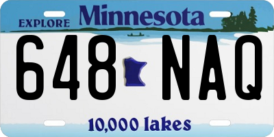 MN license plate 648NAQ