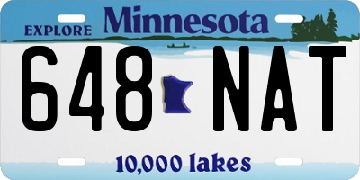 MN license plate 648NAT