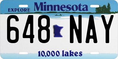 MN license plate 648NAY