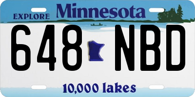 MN license plate 648NBD