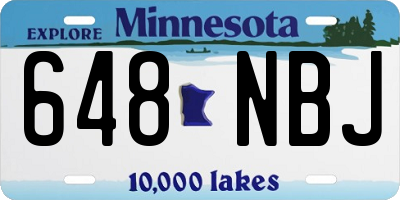 MN license plate 648NBJ