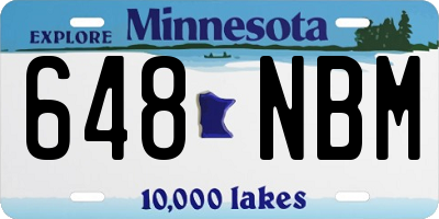 MN license plate 648NBM