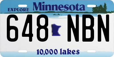 MN license plate 648NBN