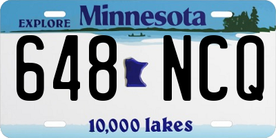 MN license plate 648NCQ