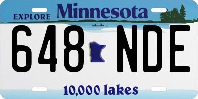 MN license plate 648NDE
