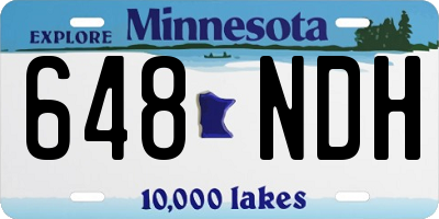 MN license plate 648NDH