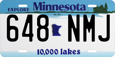 MN license plate 648NMJ