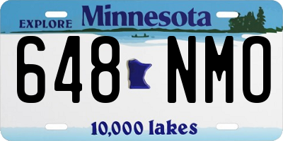 MN license plate 648NMO