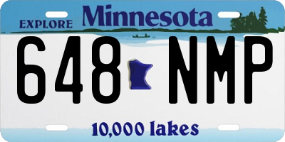 MN license plate 648NMP