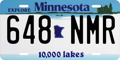 MN license plate 648NMR