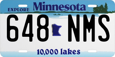 MN license plate 648NMS