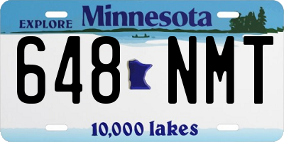 MN license plate 648NMT