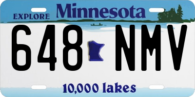 MN license plate 648NMV