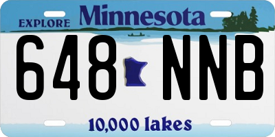 MN license plate 648NNB