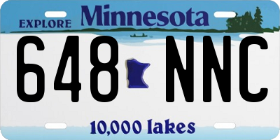MN license plate 648NNC
