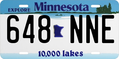 MN license plate 648NNE