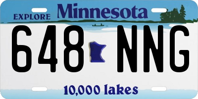 MN license plate 648NNG