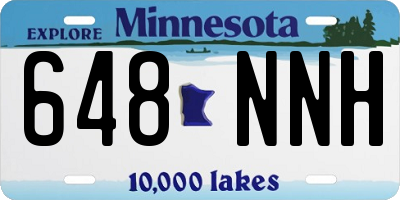 MN license plate 648NNH