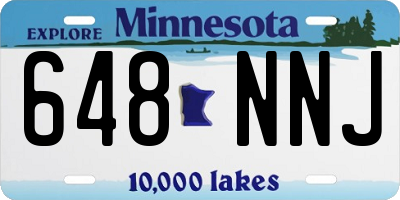 MN license plate 648NNJ