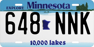 MN license plate 648NNK