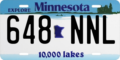 MN license plate 648NNL