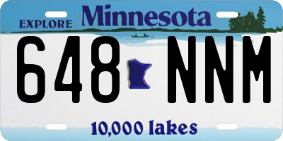 MN license plate 648NNM