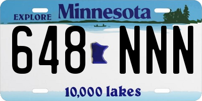 MN license plate 648NNN
