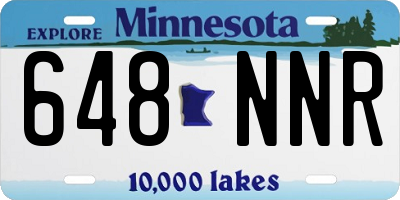 MN license plate 648NNR