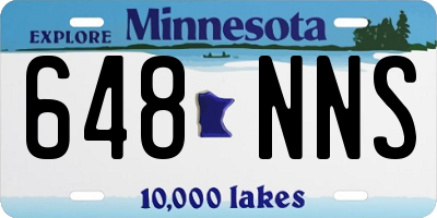 MN license plate 648NNS
