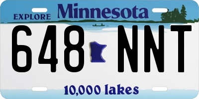 MN license plate 648NNT