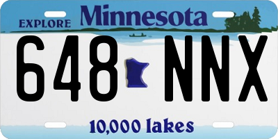 MN license plate 648NNX