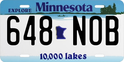MN license plate 648NOB